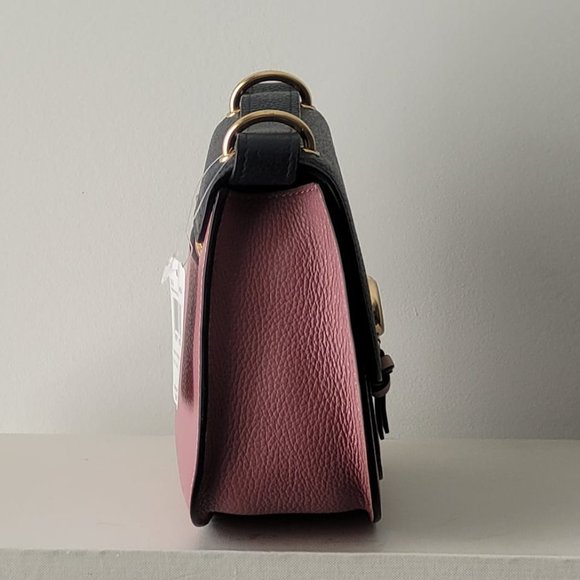 $239 *NEW* COACH Im/Khaki/Midnight Blue Multi Saddle Bag - Picture 6 of 15